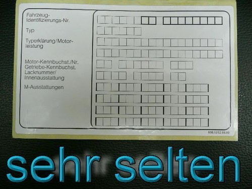 Fahrgestellnummer aufkleber - fahrgestellnummer,